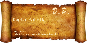 Depta Patrik névjegykártya